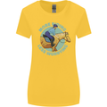 More Horse Riding Less Worrying Equestrian Womens Wider Cut T-Shirt Yellow