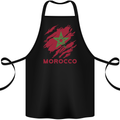 Morocco Ripped Flag Cotton Apron 100% Organic Black