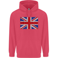 Mosaic Union Jack Flag Great Britain UK Childrens Kids Hoodie Heliconia