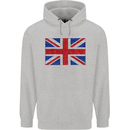 Mosaic Union Jack Flag Great Britain UK Childrens Kids Hoodie Sports Grey