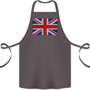 Mosaic Union Jack Flag Great Britain UK Cotton Apron 100% Organic Dark Grey