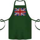 Mosaic Union Jack Flag Great Britain UK Cotton Apron 100% Organic Forest Green