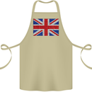 Mosaic Union Jack Flag Great Britain UK Cotton Apron 100% Organic Khaki