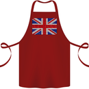 Mosaic Union Jack Flag Great Britain UK Cotton Apron 100% Organic Maroon