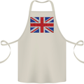 Mosaic Union Jack Flag Great Britain UK Cotton Apron 100% Organic Natural