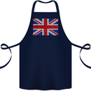 Mosaic Union Jack Flag Great Britain UK Cotton Apron 100% Organic Navy Blue