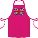 Mosaic Union Jack Flag Great Britain UK Cotton Apron 100% Organic Pink