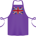 Mosaic Union Jack Flag Great Britain UK Cotton Apron 100% Organic Purple