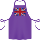 Mosaic Union Jack Flag Great Britain UK Cotton Apron 100% Organic Purple