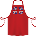 Mosaic Union Jack Flag Great Britain UK Cotton Apron 100% Organic Red