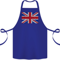 Mosaic Union Jack Flag Great Britain UK Cotton Apron 100% Organic Royal Blue