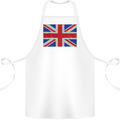 Mosaic Union Jack Flag Great Britain UK Cotton Apron 100% Organic White