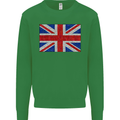 Mosaic Union Jack Flag Great Britain UK Kids Sweatshirt Jumper Irish Green