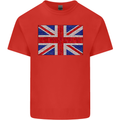 Mosaic Union Jack Flag Great Britain UK Kids T-Shirt Childrens Red
