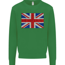 Mosaic Union Jack Flag Great Britain UK Mens Sweatshirt Jumper Irish Green