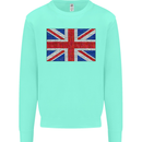 Mosaic Union Jack Flag Great Britain UK Mens Sweatshirt Jumper Peppermint