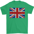 Mosaic Union Jack Flag Great Britain UK Mens T-Shirt 100% Cotton Irish Green