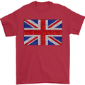 Mosaic Union Jack Flag Great Britain UK Mens T-Shirt 100% Cotton Red
