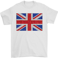 Mosaic Union Jack Flag Great Britain UK Mens T-Shirt 100% Cotton White