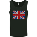 Mosaic Union Jack Flag Great Britain UK Mens Vest Tank Top Black