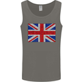 Mosaic Union Jack Flag Great Britain UK Mens Vest Tank Top Charcoal