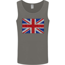 Mosaic Union Jack Flag Great Britain UK Mens Vest Tank Top Charcoal