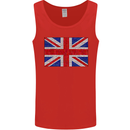 Mosaic Union Jack Flag Great Britain UK Mens Vest Tank Top Red