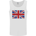 Mosaic Union Jack Flag Great Britain UK Mens Vest Tank Top White