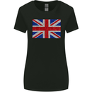 Mosaic Union Jack Flag Great Britain UK Womens Wider Cut T-Shirt Black