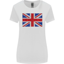 Mosaic Union Jack Flag Great Britain UK Womens Wider Cut T-Shirt White