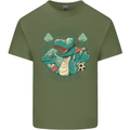 Motherhood Funny Dinosaur Mothers Day Mens Cotton T-Shirt Tee Top Military Green