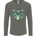 Motherhood Funny Dinosaur Mothers Day Mens Long Sleeve T-Shirt Charcoal