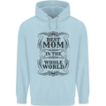 Mothers Day Best Mom in the World Childrens Kids Hoodie Light Blue