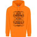 Mothers Day Best Mom in the World Childrens Kids Hoodie Orange