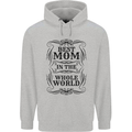 Mothers Day Best Mom in the World Childrens Kids Hoodie Sports Grey