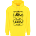 Mothers Day Best Mom in the World Childrens Kids Hoodie Yellow
