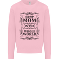 Mothers Day Best Mom in the World Kids Sweatshirt Jumper Light Pink