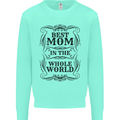 Mothers Day Best Mom in the World Kids Sweatshirt Jumper Peppermint