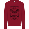 Mothers Day Best Mom in the World Kids Sweatshirt Jumper Red