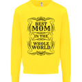 Mothers Day Best Mom in the World Kids Sweatshirt Jumper Yellow