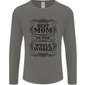 Mothers Day Best Mom in the World Mens Long Sleeve T-Shirt Charcoal