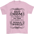 Mothers Day Best Mom in the World Mens T-Shirt 100% Cotton Light Pink