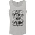 Mothers Day Best Mom in the World Mens Vest Tank Top Sports Grey