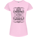 Mothers Day Best Mom in the World Womens Petite Cut T-Shirt Light Pink