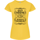 Mothers Day Best Mom in the World Womens Petite Cut T-Shirt Yellow
