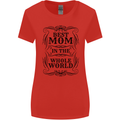 Mothers Day Best Mom in the World Womens Wider Cut T-Shirt Red