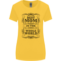 Mothers Day Best Mom in the World Womens Wider Cut T-Shirt Yellow