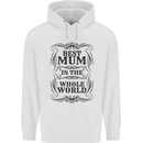 Mothers Day Best Mum in the World Childrens Kids Hoodie White