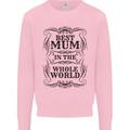 Mothers Day Best Mum in the World Kids Sweatshirt Jumper Light Pink