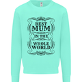 Mothers Day Best Mum in the World Kids Sweatshirt Jumper Peppermint